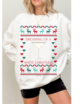 Ugly Christmas Sweater Sprinkle Cookie Martini Sweatshirt