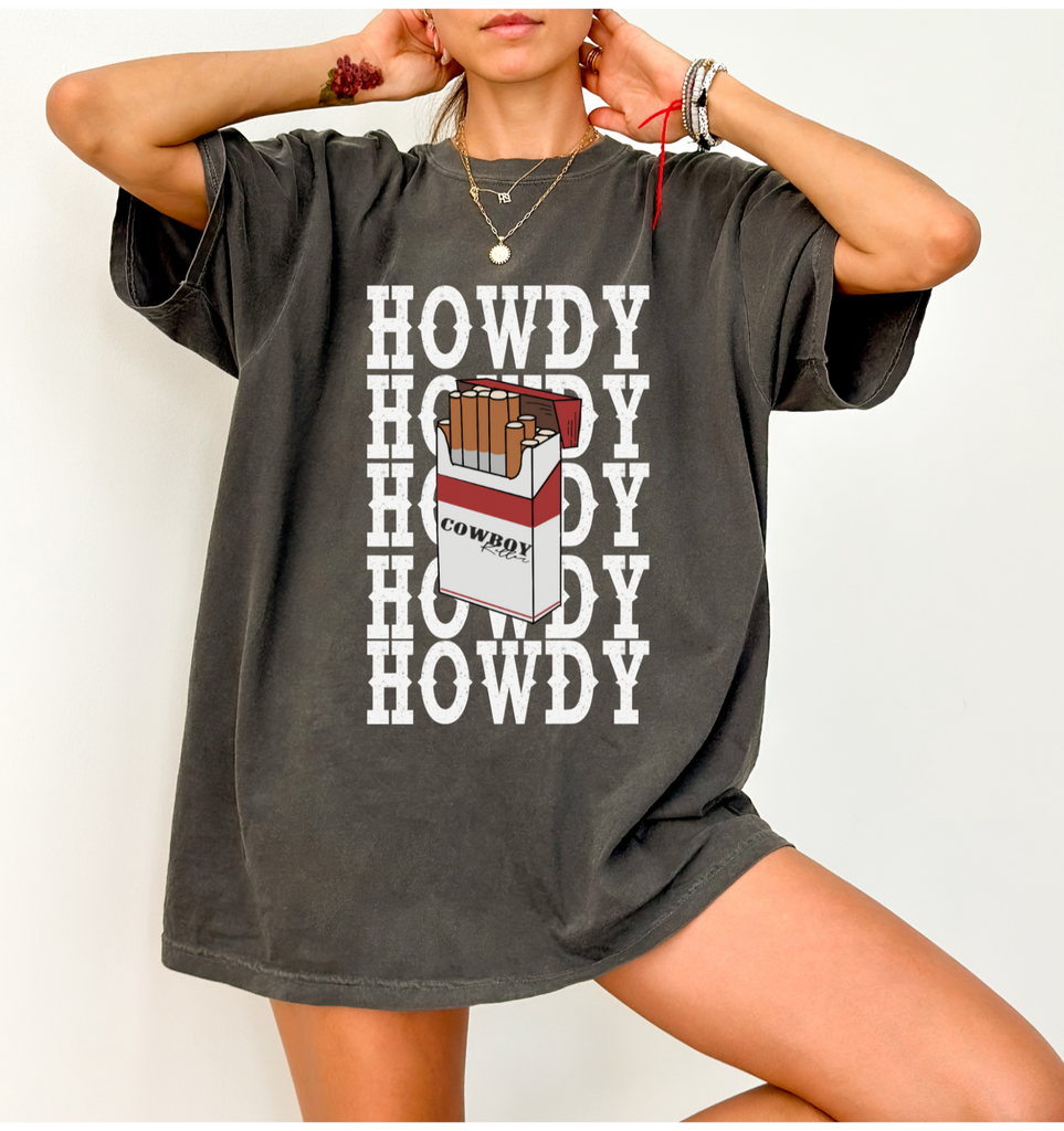 Comfort Colors Howdy Western Graphic T-Shirt Dress Highnoon Disco Comfort Colors Howdy Western Graphic T-Shirt Dress Highnoon Disco