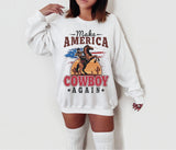 Make America Cowboy Again Western Graphic Sweatshirt