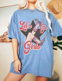 Let's Go Girls Comfort Colors Nashville Bachelorette Western Graphic Tshirt Dress