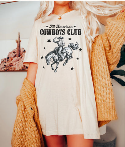 Western Graphic Print Tee Oversized Country Concert Tshirt Dress