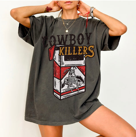 Cowboy Killers Western Graphic Tee Shirt Dress